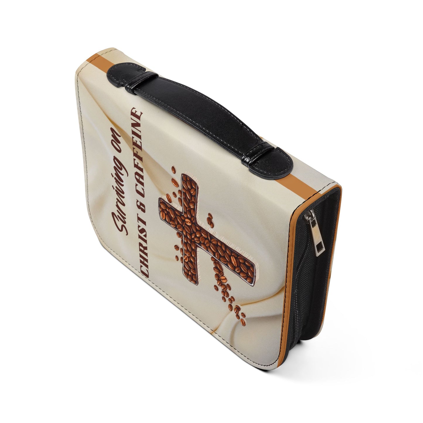 Bible Cover, faith inspired bible cover, caffeine and christ, surviving