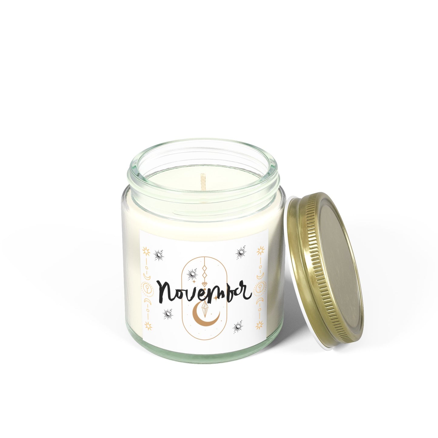 Celestial Candle, November, Scented Candles, Coconut Apricot Wax (4oz, 9oz)