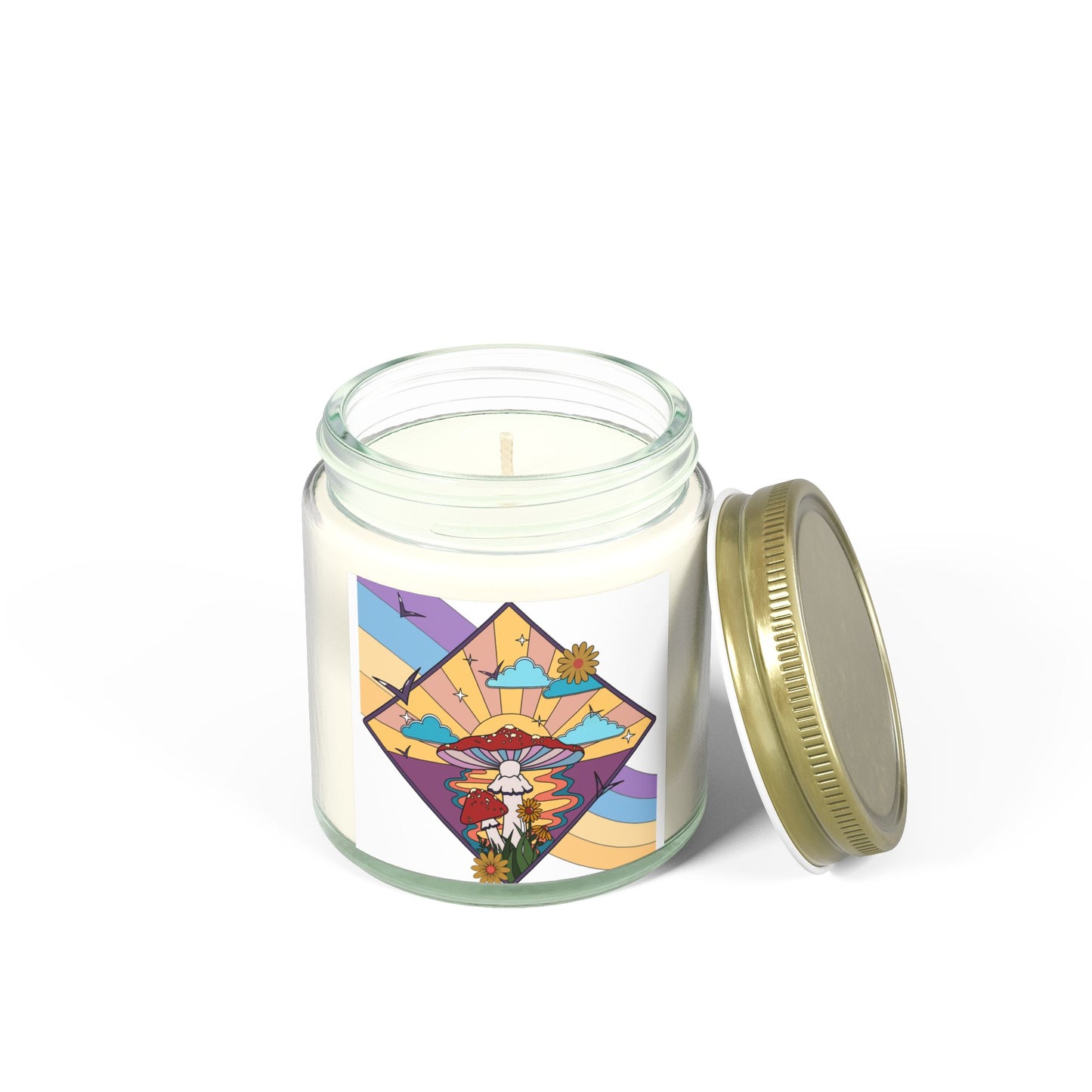 Boho Candle, Mushroom, Boho Style, Bohemian Scented Candle - Coconut Apricot Wax, Aromatherapy Gift, Home Decor, Relaxation, Birthday, Housewarming