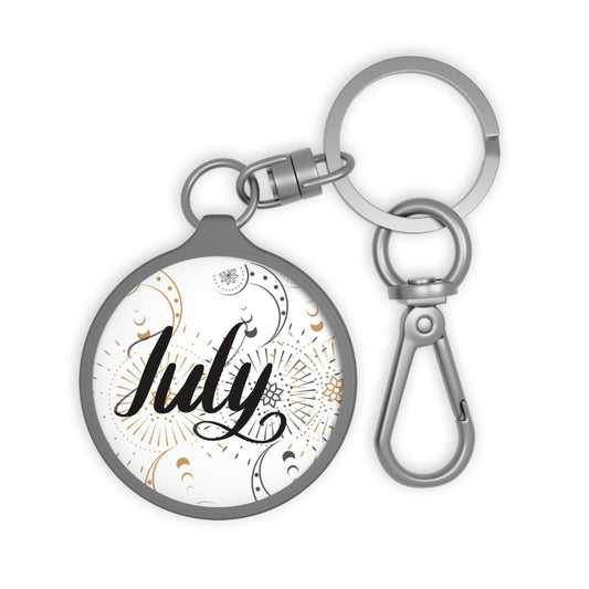 Keyring Tag - Celestial July Birthstone Keychain