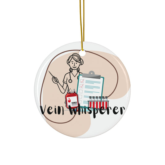 Phlebotomist Gift I Phlebotomist ornament I Vein Whisperer Ceramic Ornaments | Nurse Gift | Medical Decor | Holiday Decoration | Gift for Healthcare Workers
