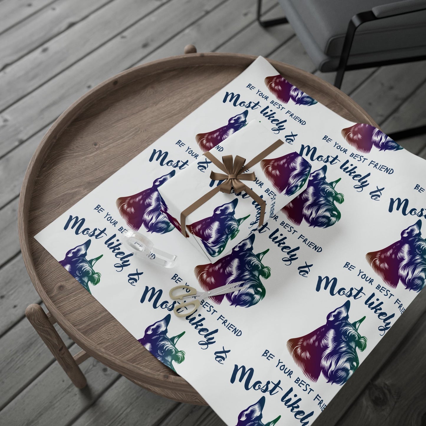 Colorful Pet-Themed Wrapping Paper, Schnauzer Paper, Dog Gift Wrap, Fun Gift Wrap for Dog Lovers, Cute Birthday Wrap, Unique Holiday Gift Paper, Scottie Dog Design