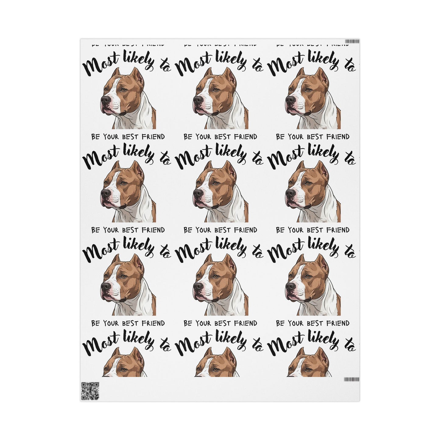 Most Likely To Wrapping Papers, Bulldog Wrapping Paper, Dog Wrapping Paper, Pit Bull Paper