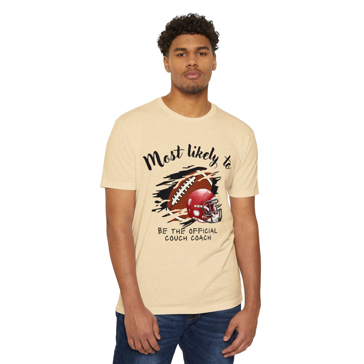 Football Coach T-Shirt, Perfect for Sports Fans, Game Day Gift, Unisex Tee, Couch Coach Shirt, Holiday Apparel, Football, Team shirt, Most likely to