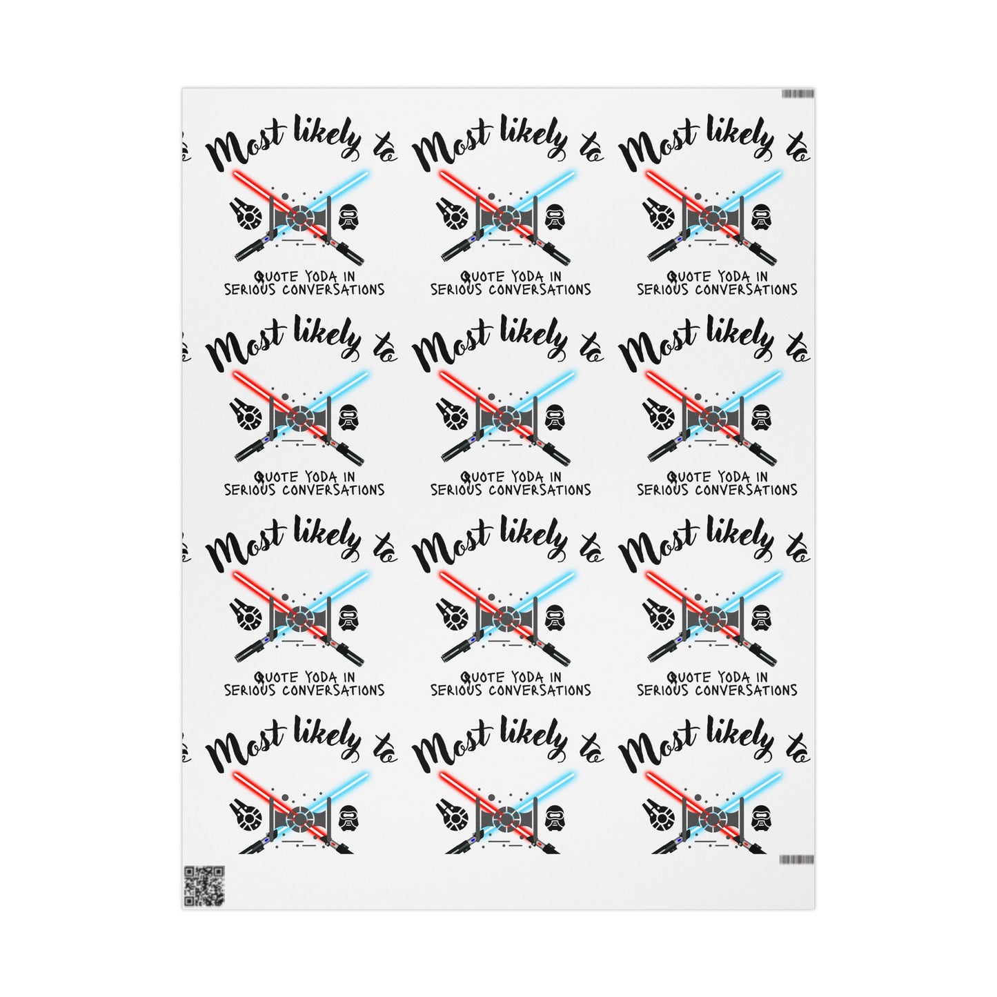 Movie Buff Wrapping Paper, Star Wars Themed Wrapping Papers
