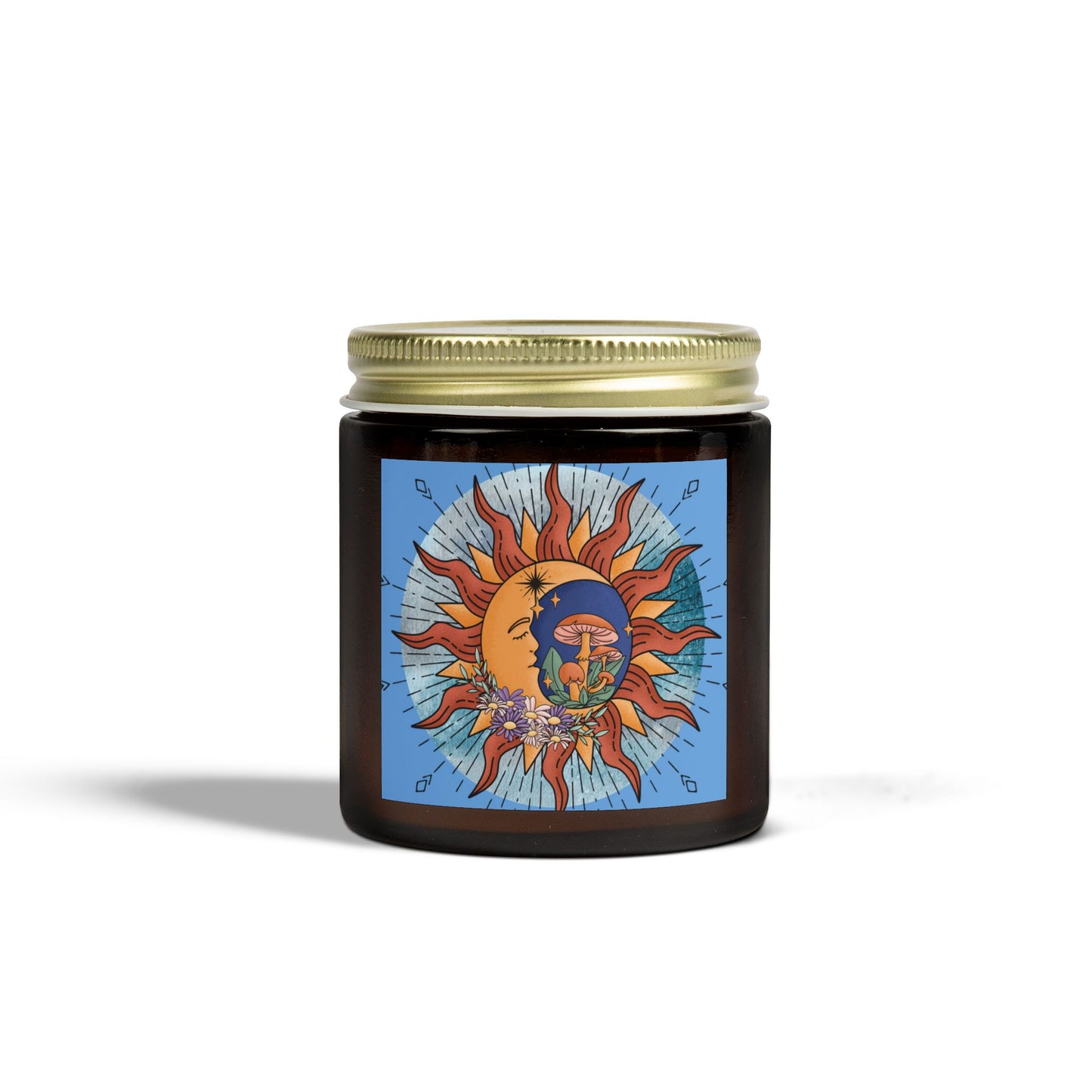 Celestial merch, Celestial Candle, Sunshine Scented Candles - Vibrant Coconut Apricot Wax, Relaxation, Gift, Home Decor, Yoga, Meditation