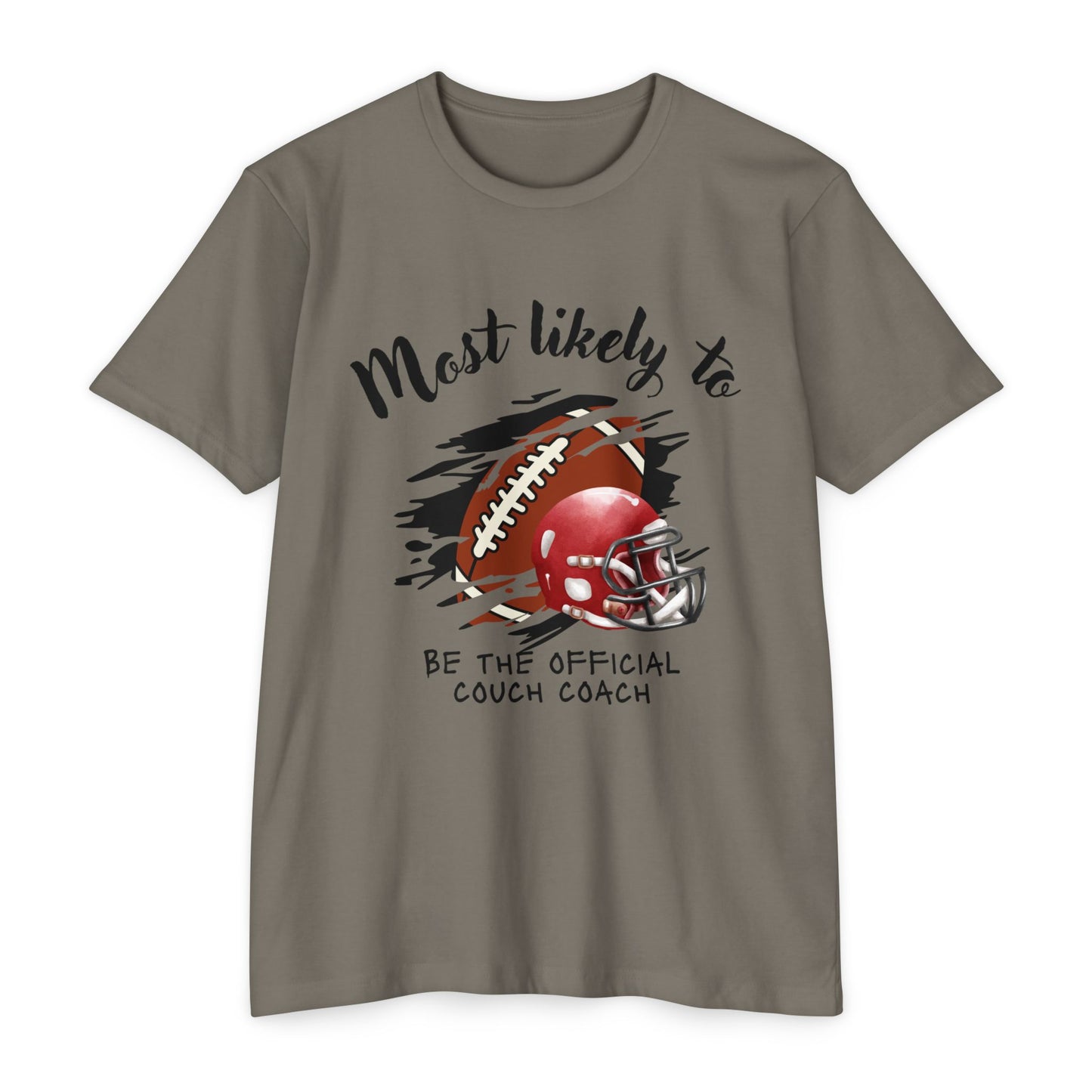 Football Coach T-Shirt, Perfect for Sports Fans, Game Day Gift, Unisex Tee, Couch Coach Shirt, Holiday Apparel, Football, Team shirt, Most likely to