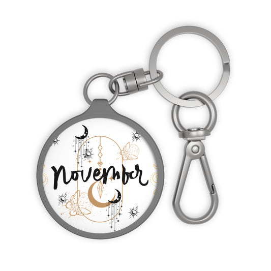 Celestial Keyring Tag for November Birthdays