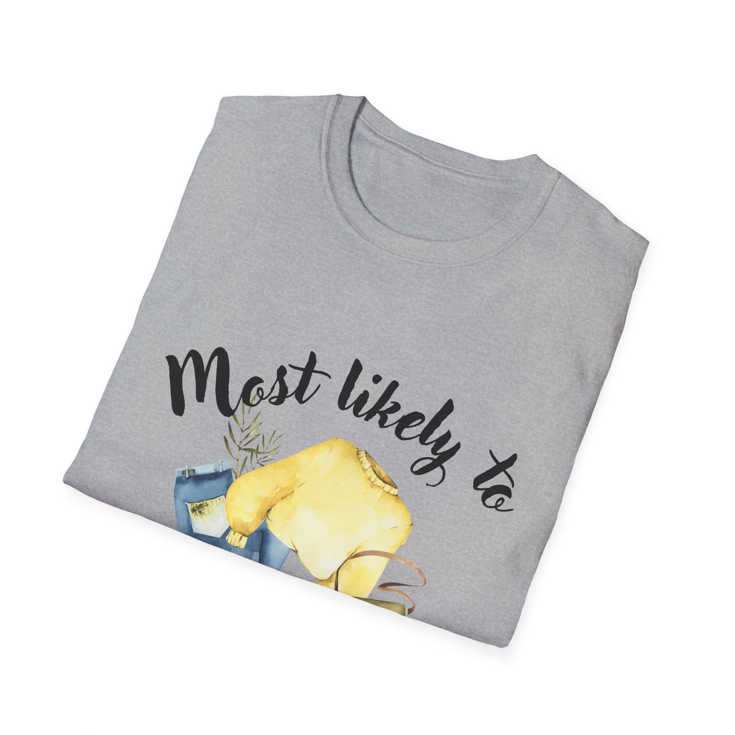 Most Likely To Match Outfits Unisex Softstyle T-Shirt, Cute Graphic Tee, Ideal for Teens, Gift for Her, Everyday Humor Shirt