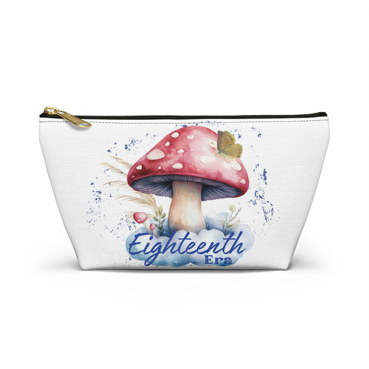 Mushroom-Themed Accessory Pouch - Perfect for Eighteenth Birthday, Gifts for Her, Makeup Organizer, Cute Storage Bag, Floral Pouch