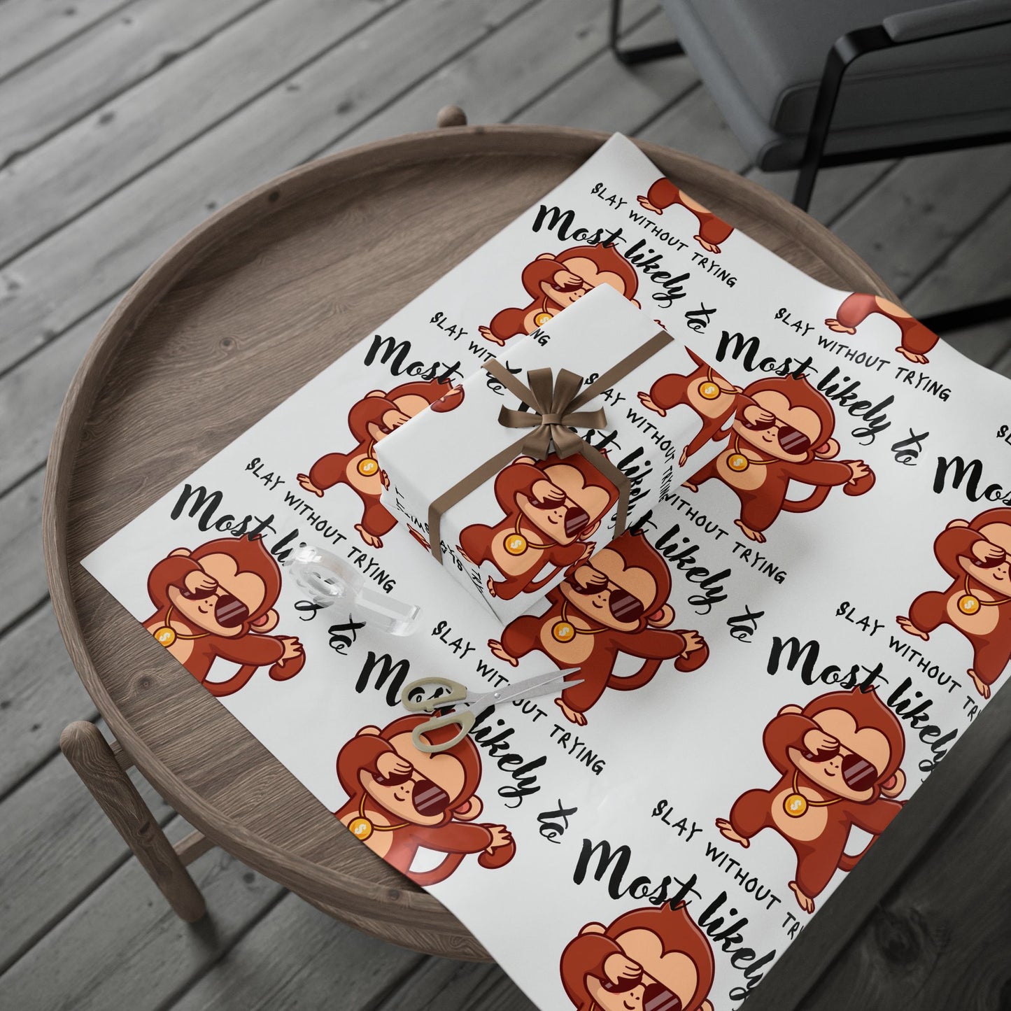 Monkey Wrapping Paper, Most Likely Wrapping Papers, Silly Wrapping Paper
