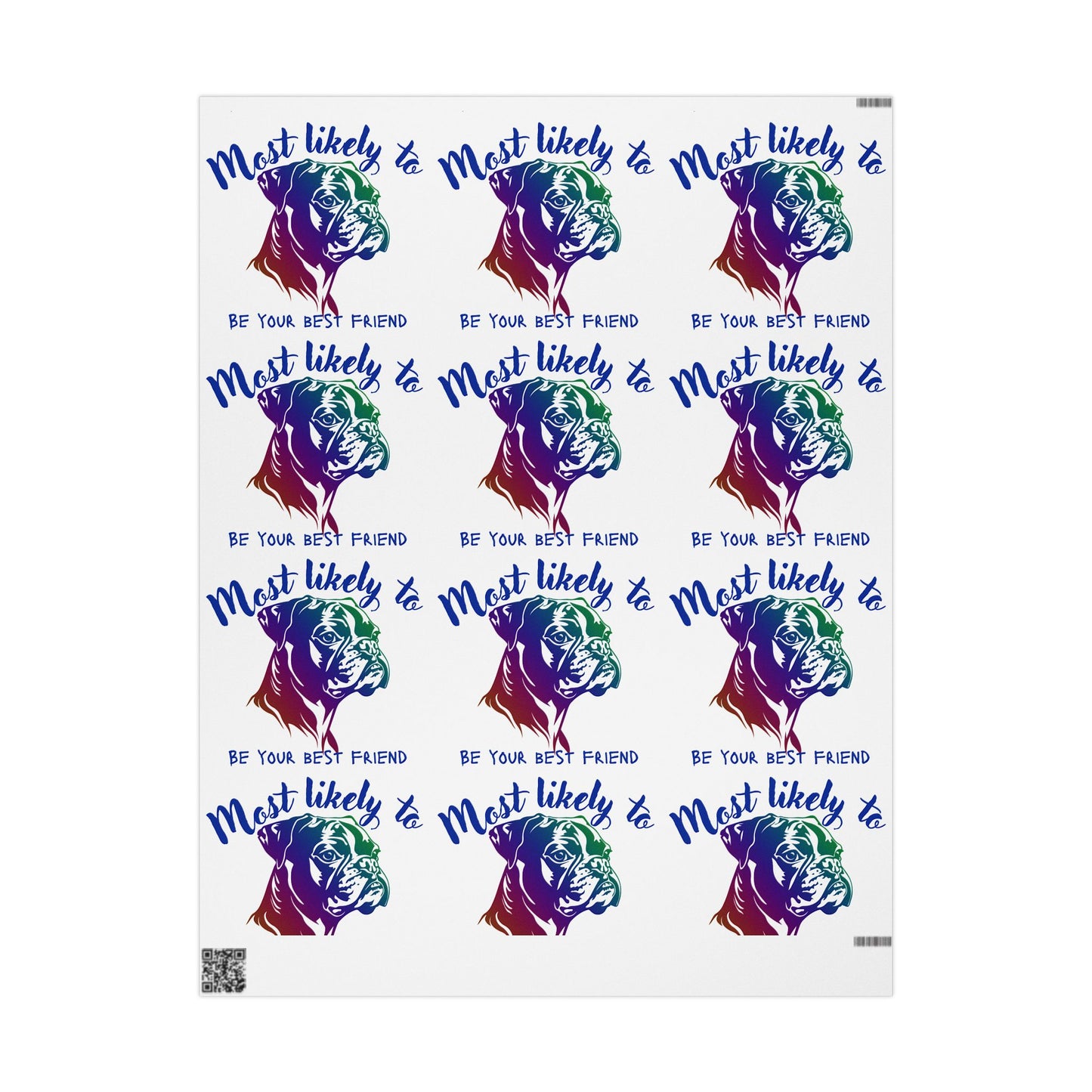 Boxer Wrapping Paper, Dog Wrapping Paper, Dog Lover Wrap, Wrapping Papers