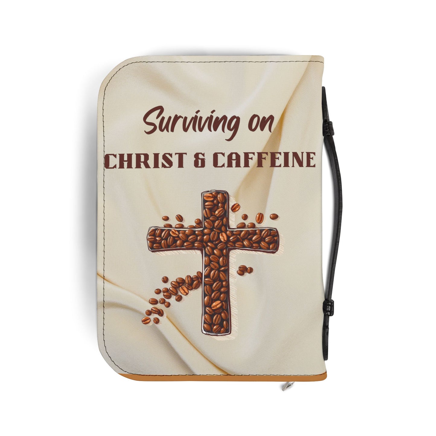 Bible Cover, faith inspired bible cover, caffeine and christ, surviving