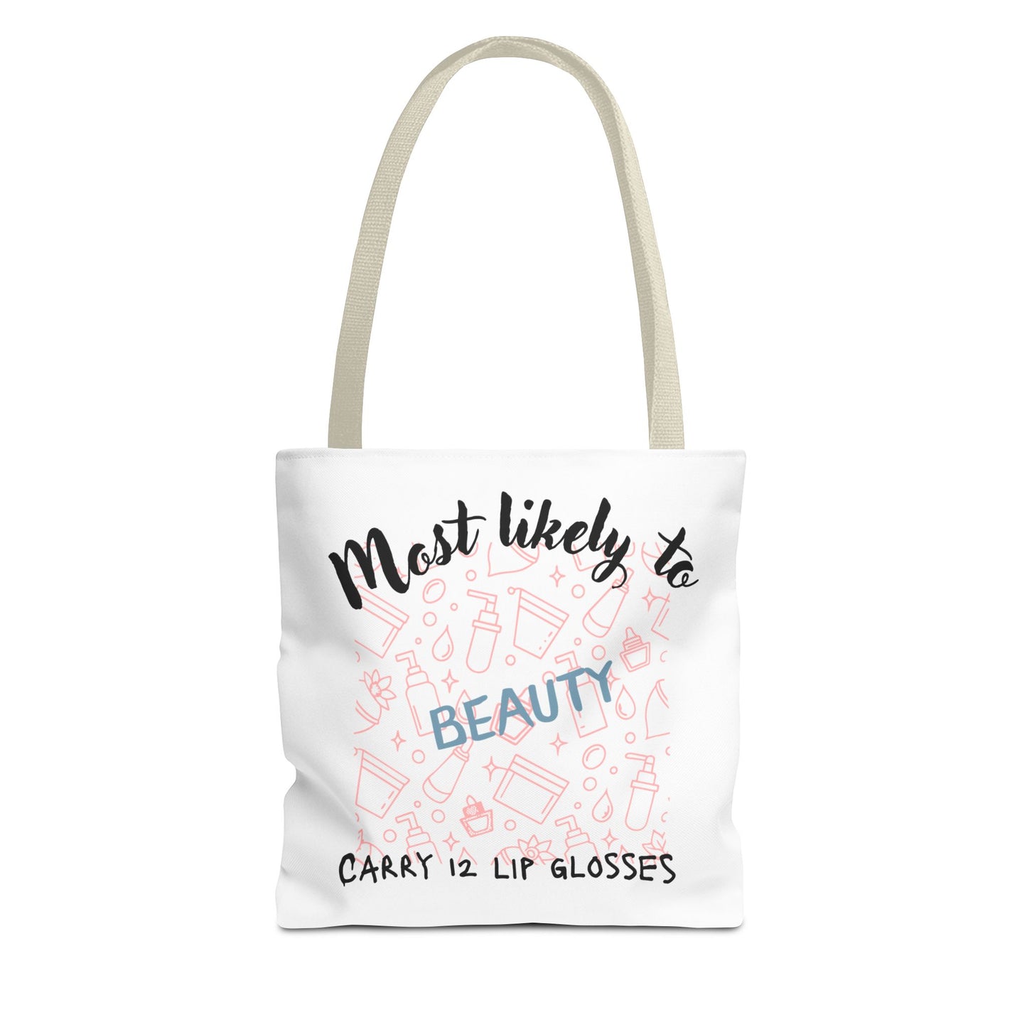 Beauty Lip Gloss Tote Bag - Perfect Gift for Makeup Lovers, Fashion Accessory, Daily Use Tote, Funny Gift, Stylish Organizer