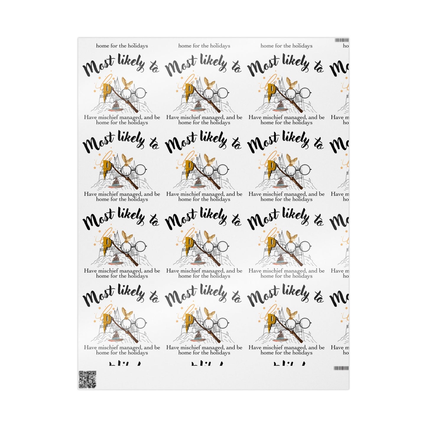 Festive Wrapping Paper for Holidays, Gift Wrap for Christmas, Unique Holiday Gift Packaging, Birthday Wrapping, Scissors Design