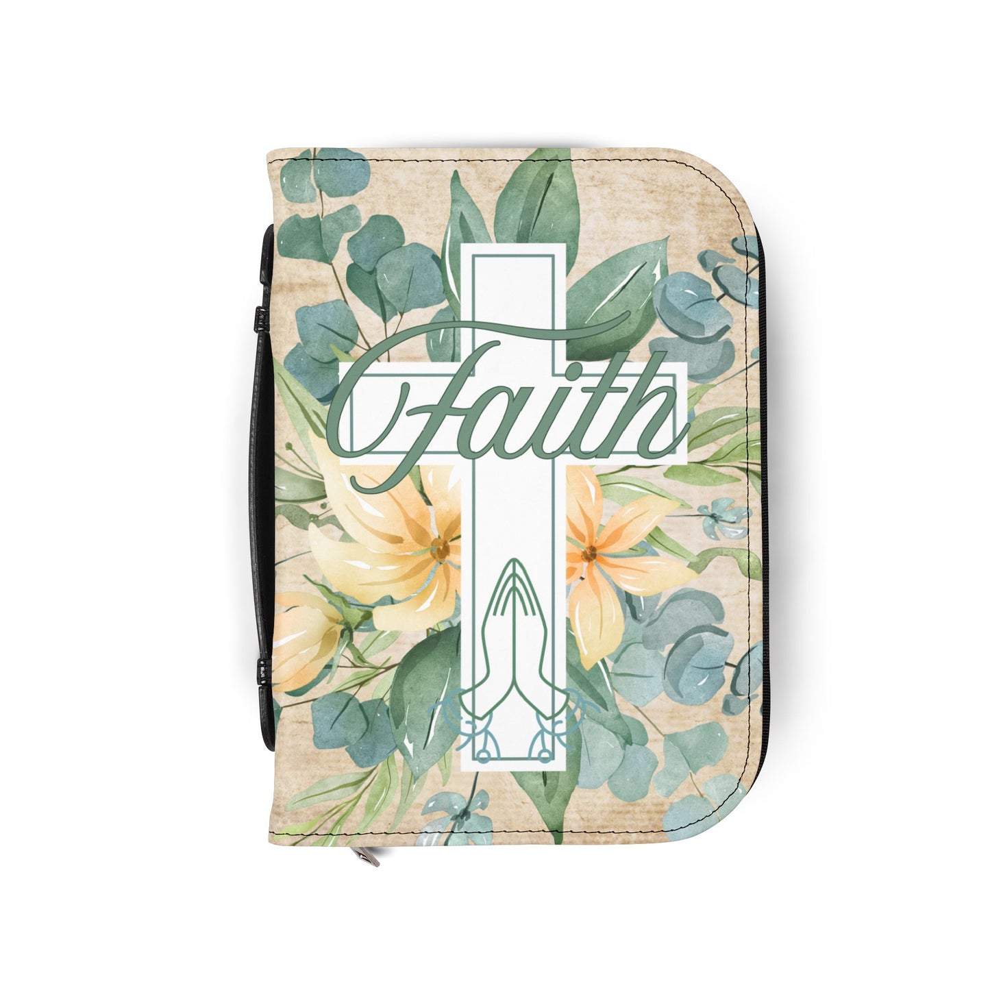 Blooming Faith Bible Cover, Floral Christian Journal Case, Personalized Prayer Book Protector, Inspirational Gift for Religious Friends