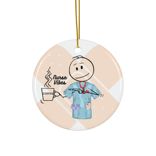 Unique Nurse Ornament, Unique Nurse gift, Healthcare Hero gift, Ceramic Ornaments, 2-Side Print, (1pc, 3pcs, 5pcs, 10pcs)