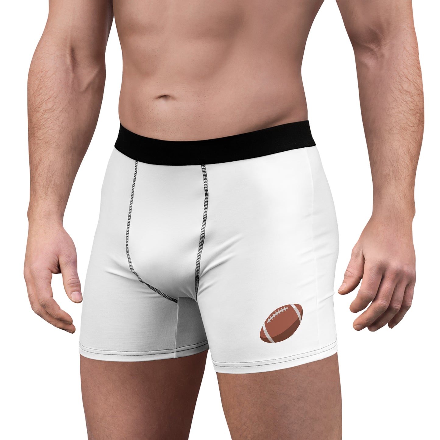 Football-Themed Men's Boxer Briefs - Fun & Comfy Underwear - Men's Sport Boxer
