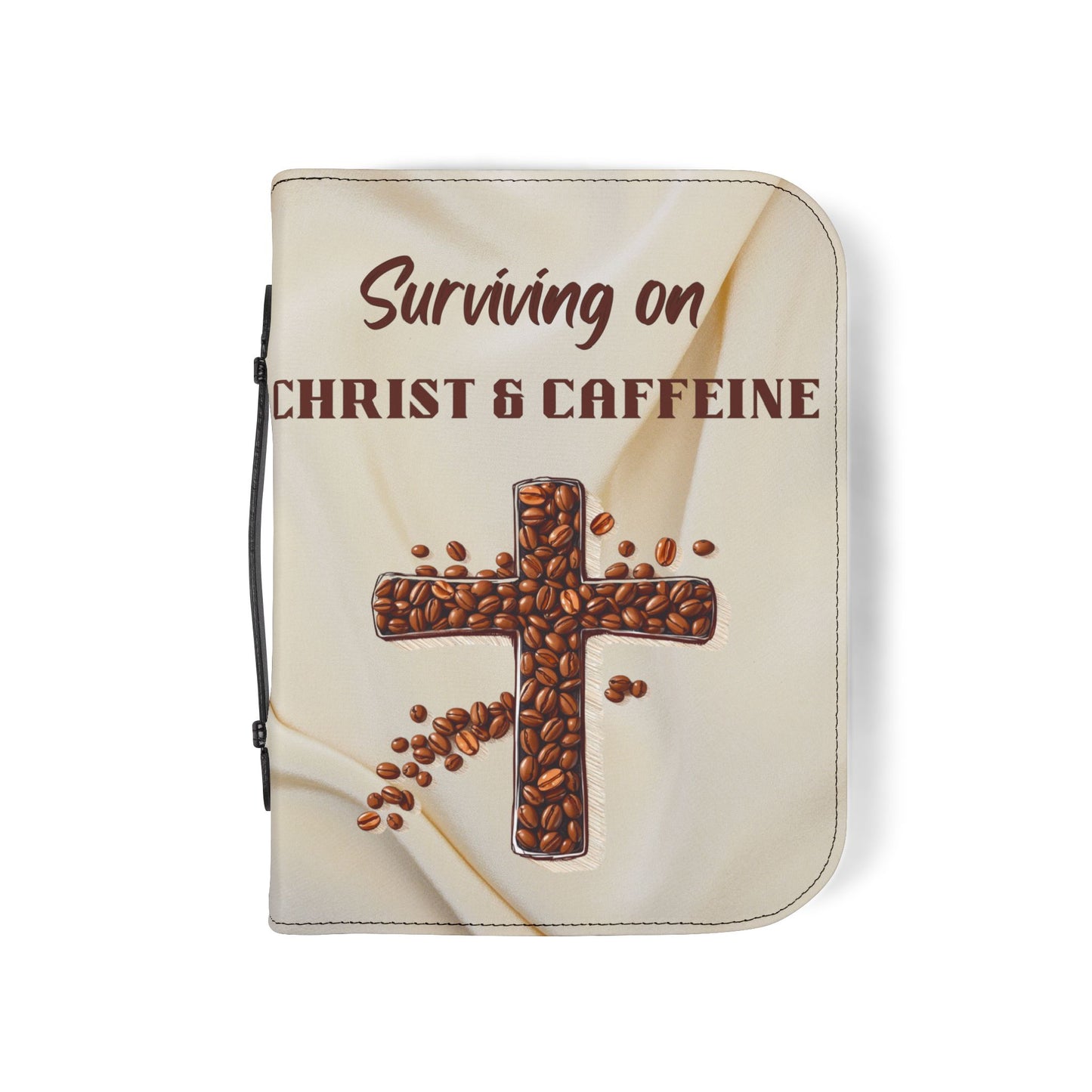 Bible Cover, faith inspired bible cover, caffeine and christ, surviving