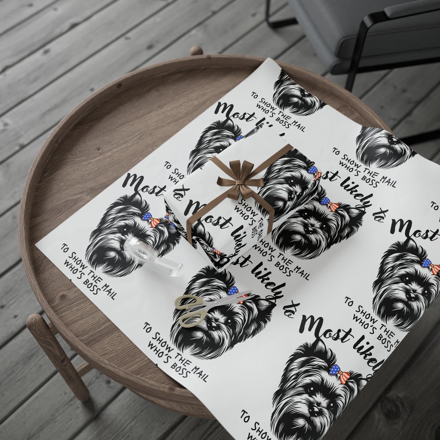 Most Likely To Wrapping Papers, Yorkie Paper, Yorkshire Terrier Wrapping Paper