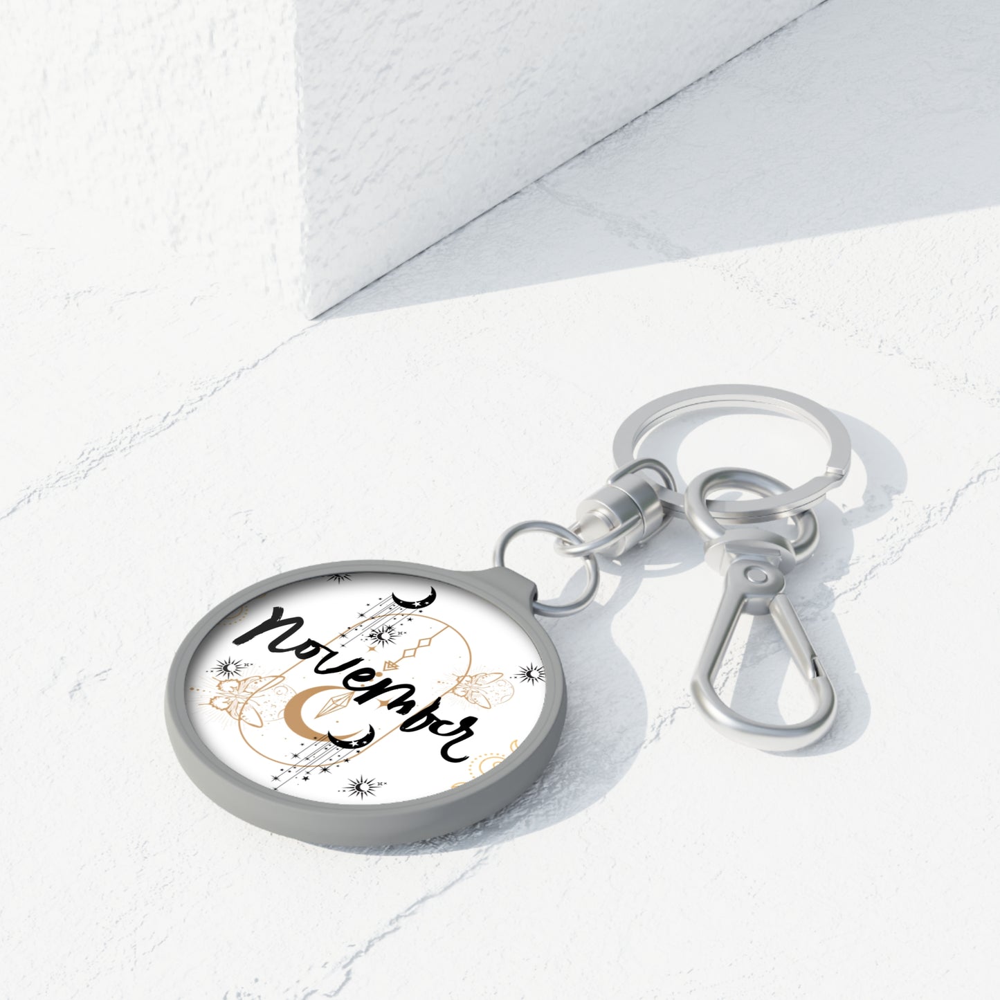 Celestial Keyring Tag for November Birthdays