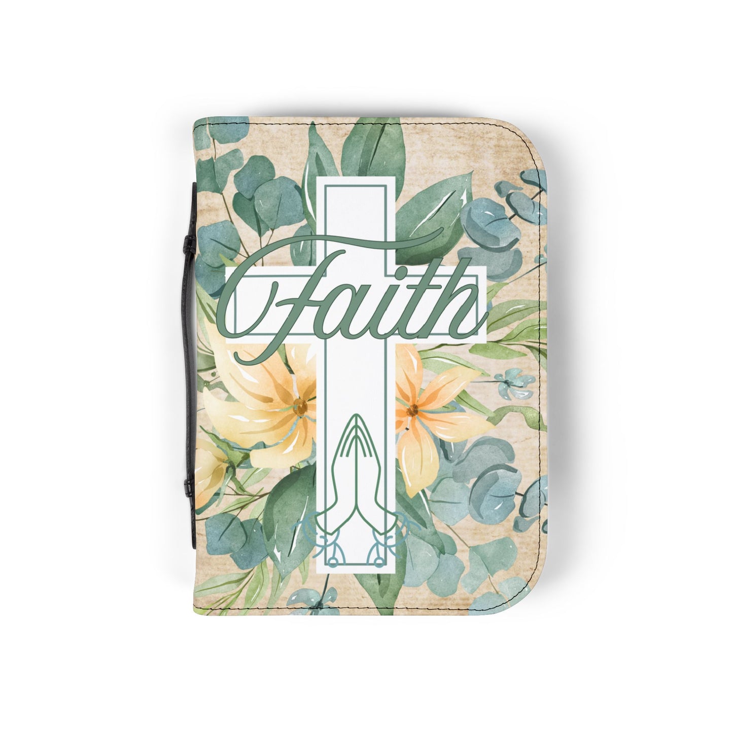 Blooming Faith Bible Cover, Floral Christian Journal Case, Personalized Prayer Book Protector, Inspirational Gift for Religious Friends