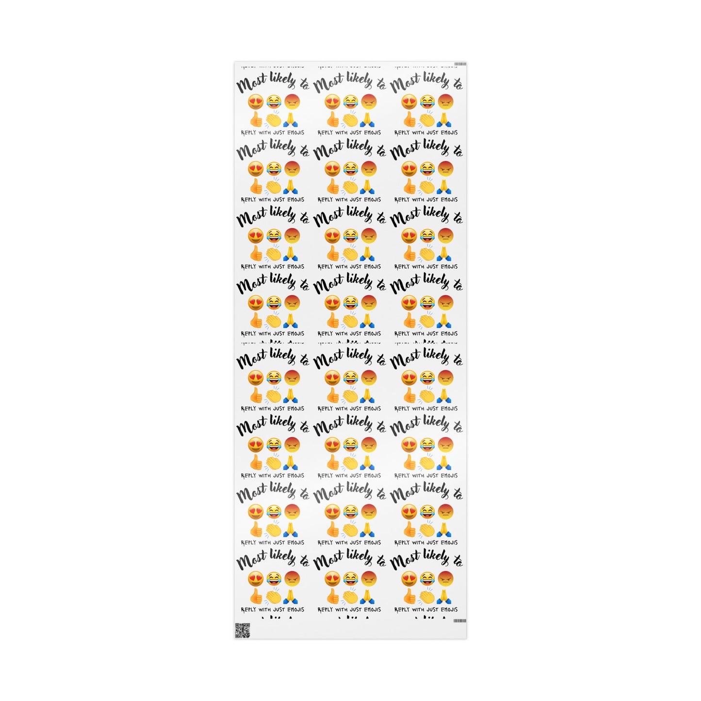 Fun Emoji Wrapping Paper, Gift Wrap for Parties, Birthday Decor, Holiday Gift Wrap, Celebration Supplies, Most Likely To Theme, Birthday Gift Wrap