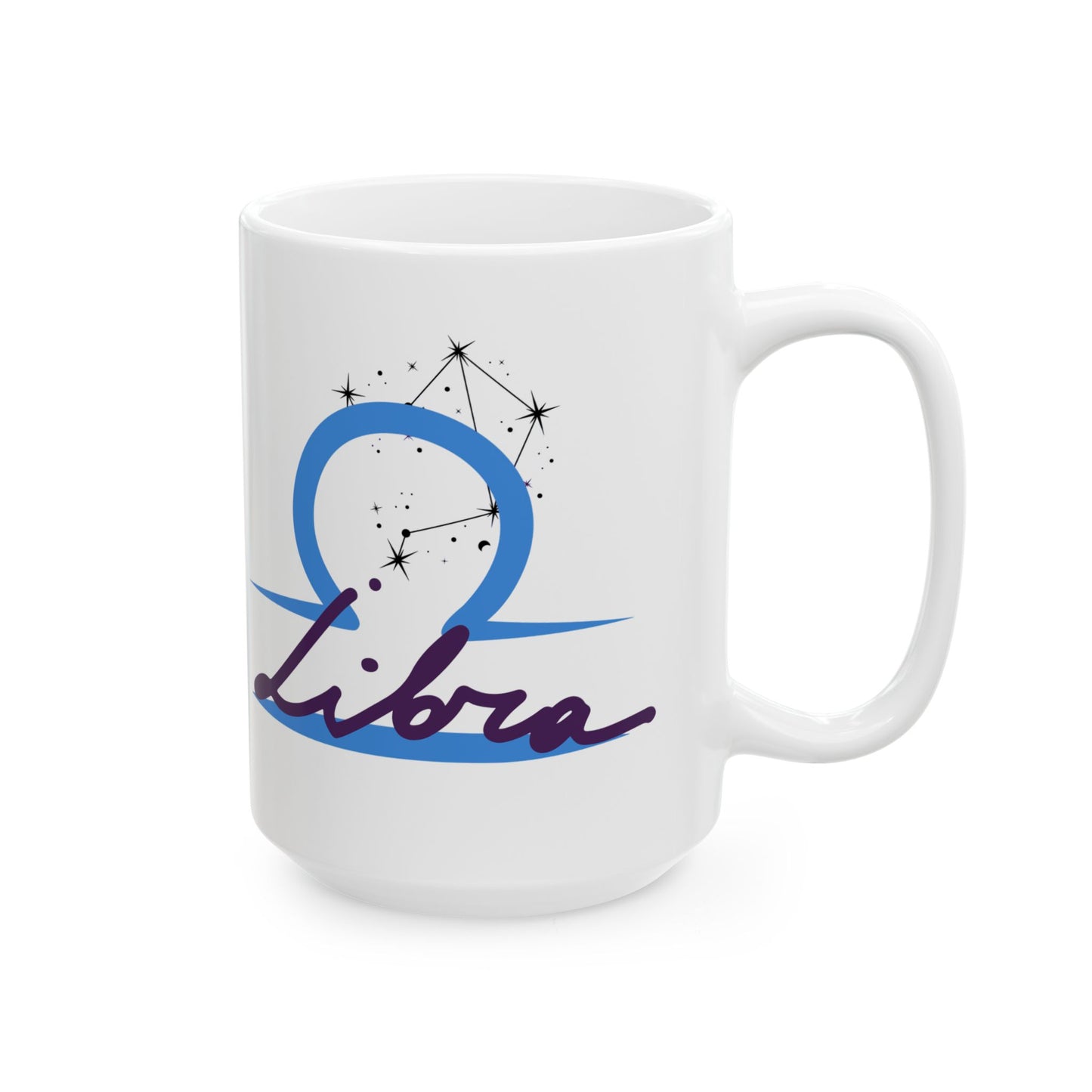 Personalized Libra Zodiac Ceramic Mug (11oz & 15oz) — Astrological Sign Coffee Cup, Birthday Gift for Libra