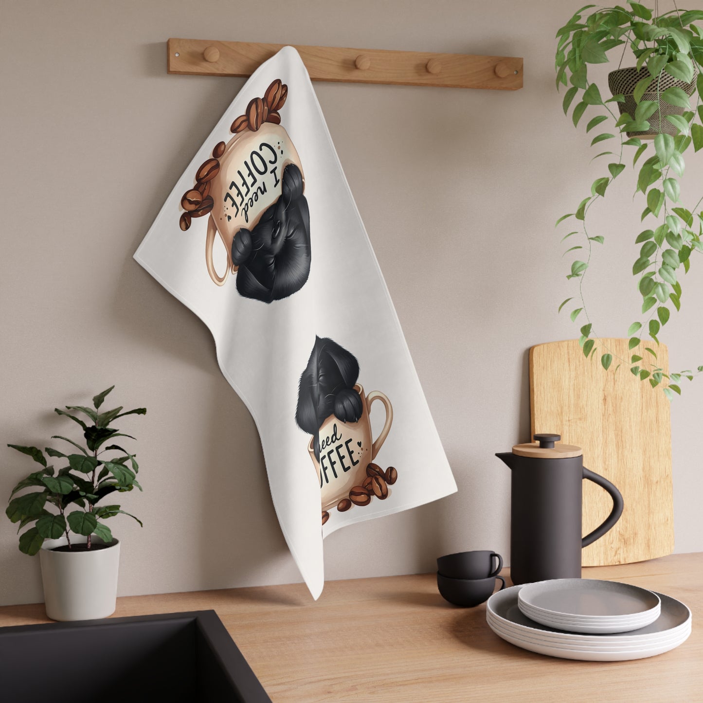 Coffee Lover's Dog Tea Towels, Labrador Puppy