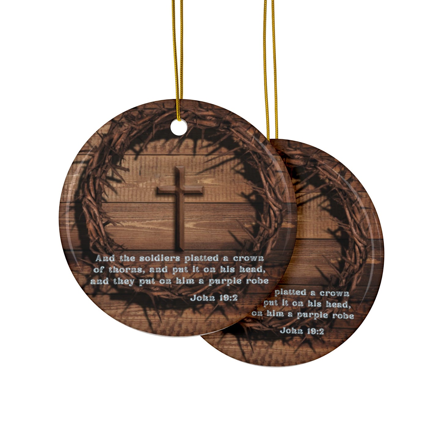 Faith-Inspired Ceramic Ornaments - Double-Sided Print (1-10 pcs)