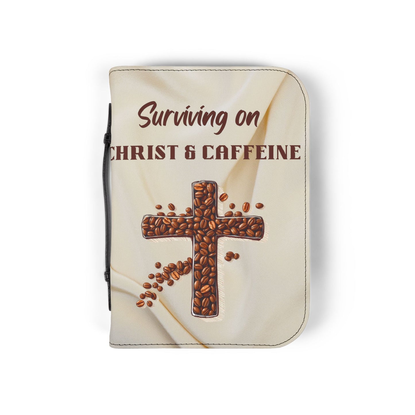 Bible Cover, faith inspired bible cover, caffeine and christ, surviving
