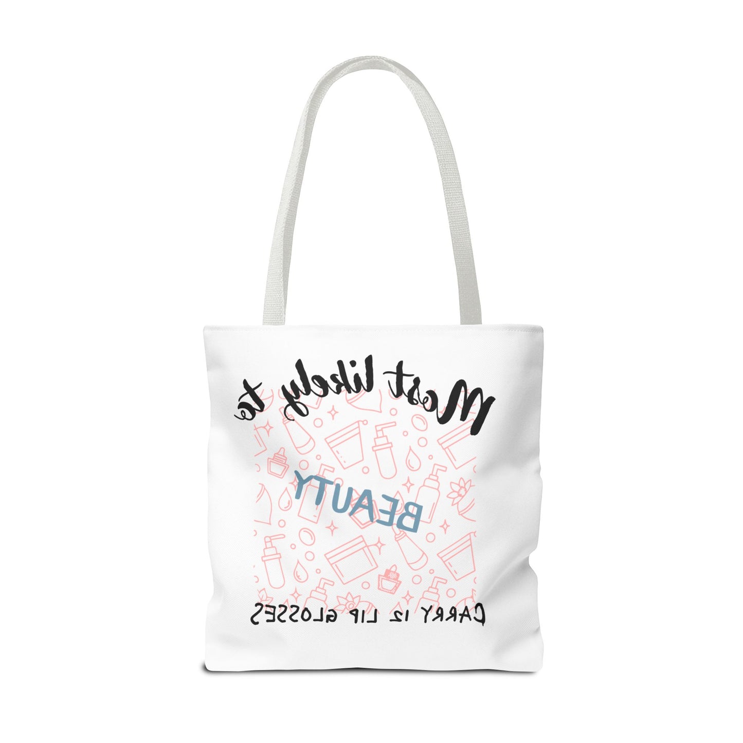 Beauty Lip Gloss Tote Bag - Perfect Gift for Makeup Lovers, Fashion Accessory, Daily Use Tote, Funny Gift, Stylish Organizer