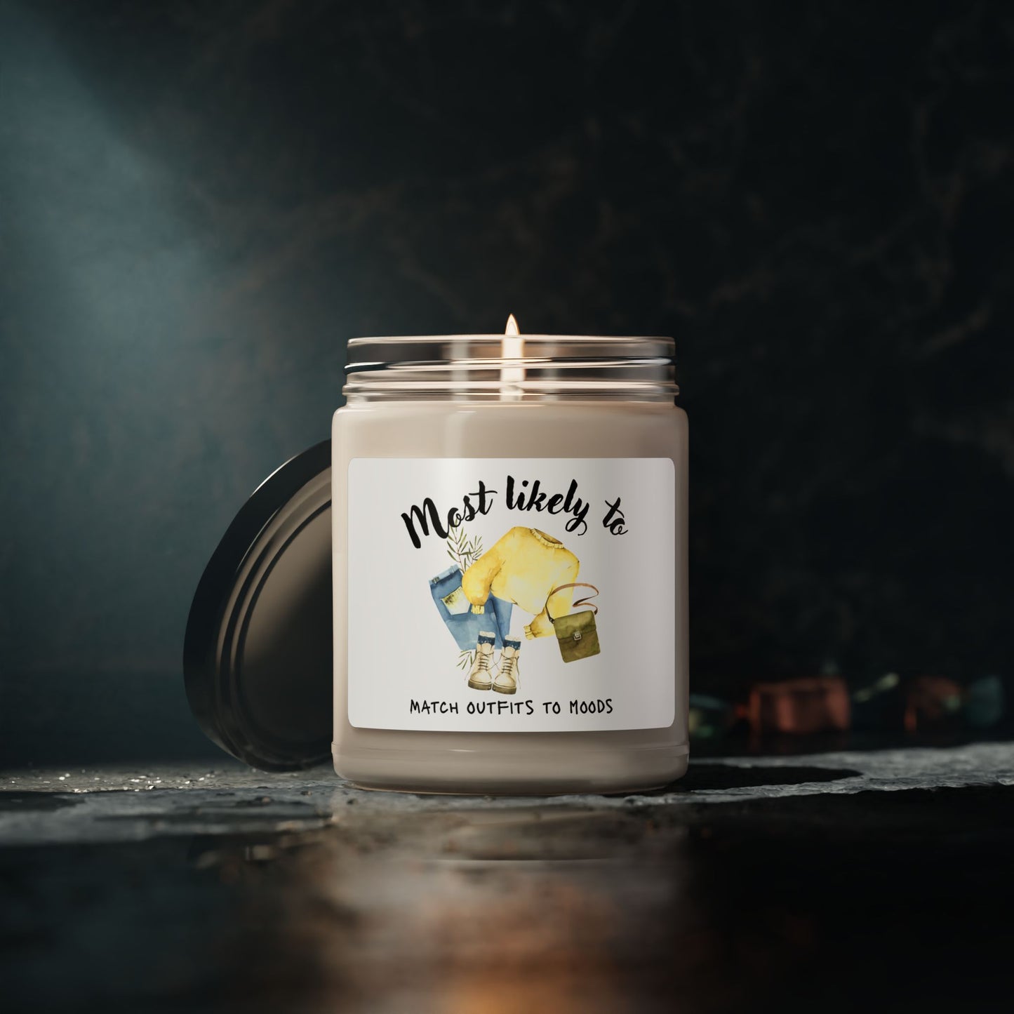 Scented Soy Candle - Most Likely To Match Outfits to Moods, Relaxing Gift, Home Decor, Self-Care Essential, Unique Candle