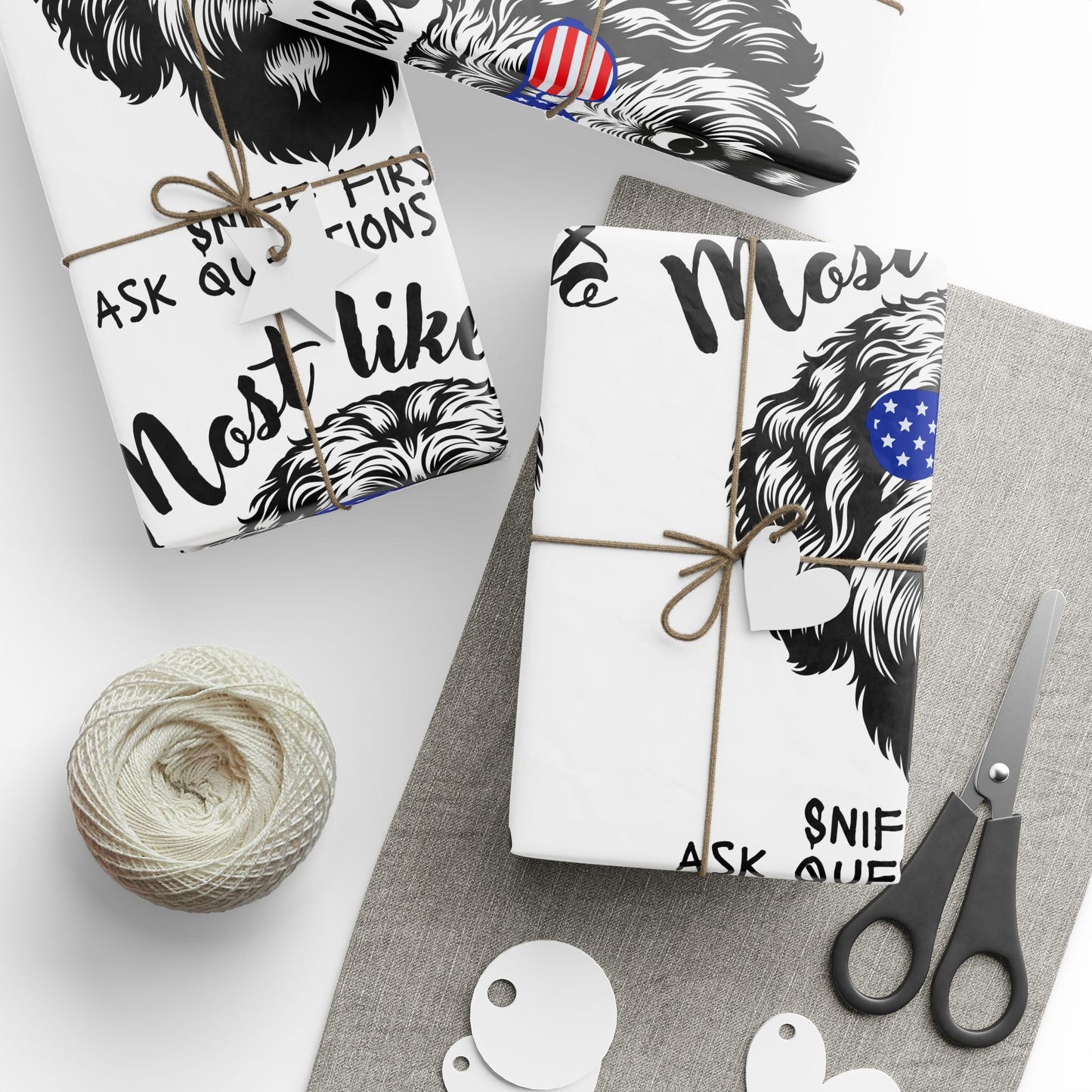 Most Likely To Wrapping Papers, Dog wrapping Paper, Birthday Dog Paper