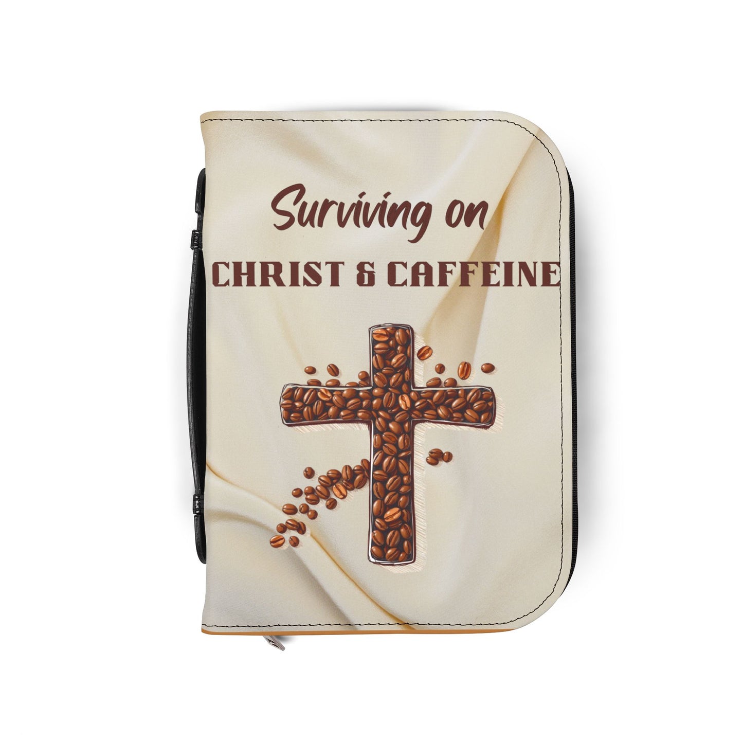 Bible Cover, faith inspired bible cover, caffeine and christ, surviving