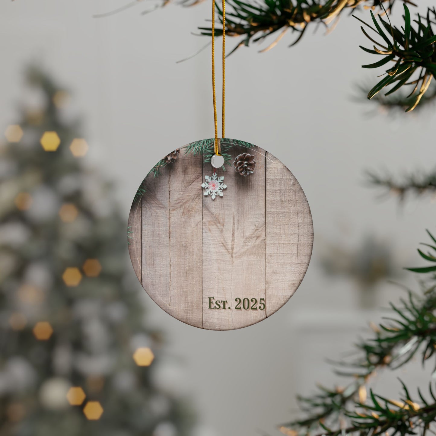 Personalized Ceramic Ornaments - Custom Double-Sided Holiday Decor, Set of 1 to 10 | Est. 2025