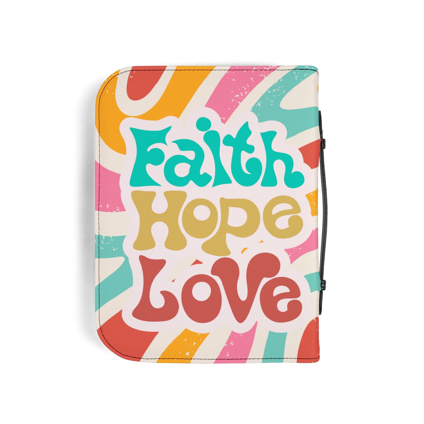 Bible Cover, Faith Hope Love, God's word, Retro pastel bible cover
