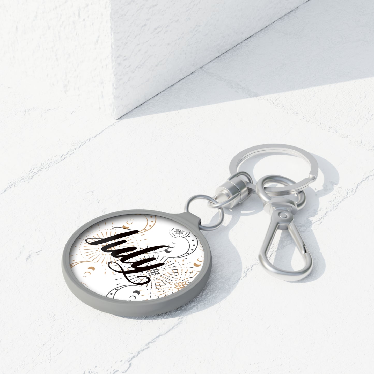 Keyring Tag - Celestial July Birthstone Keychain
