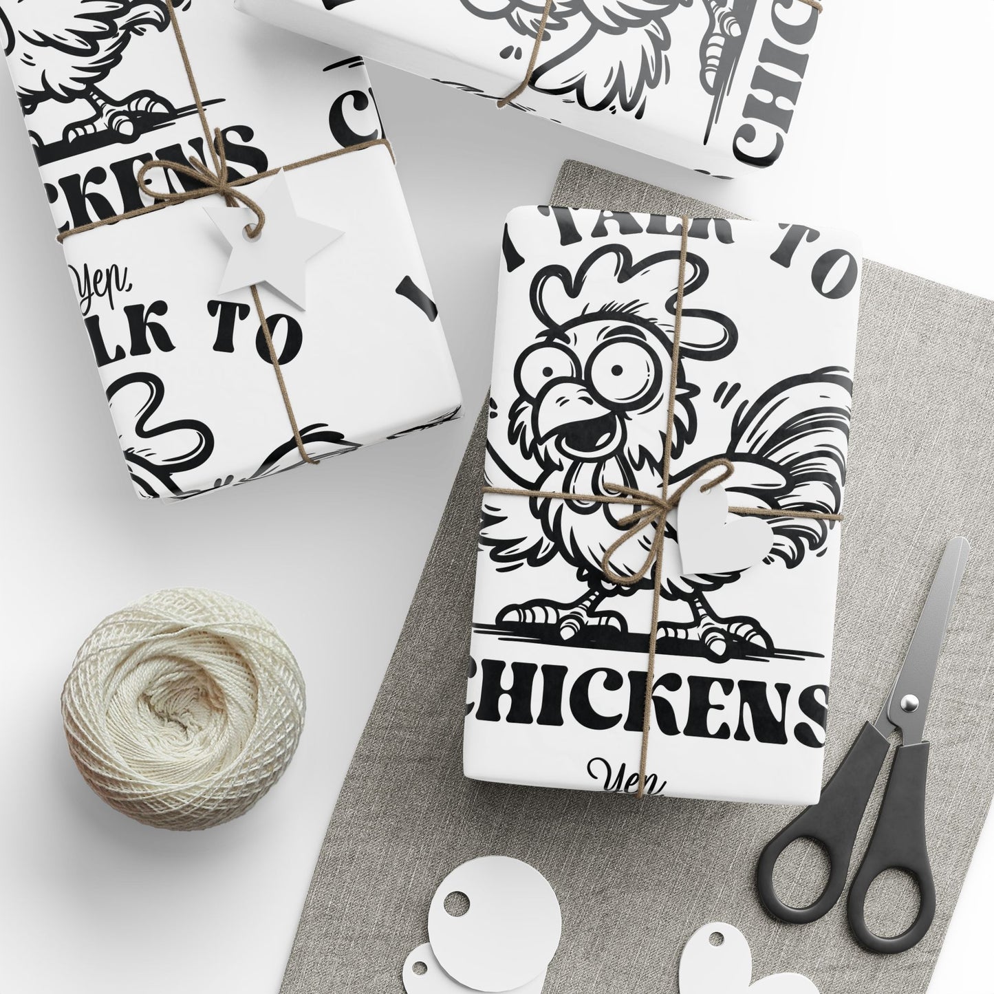 Charming Chicken Wrapping Paper - Whimsical Gift Wrap for Special Occasions, Holidays, Parties, Unique Packaging, Farmhouse Decor