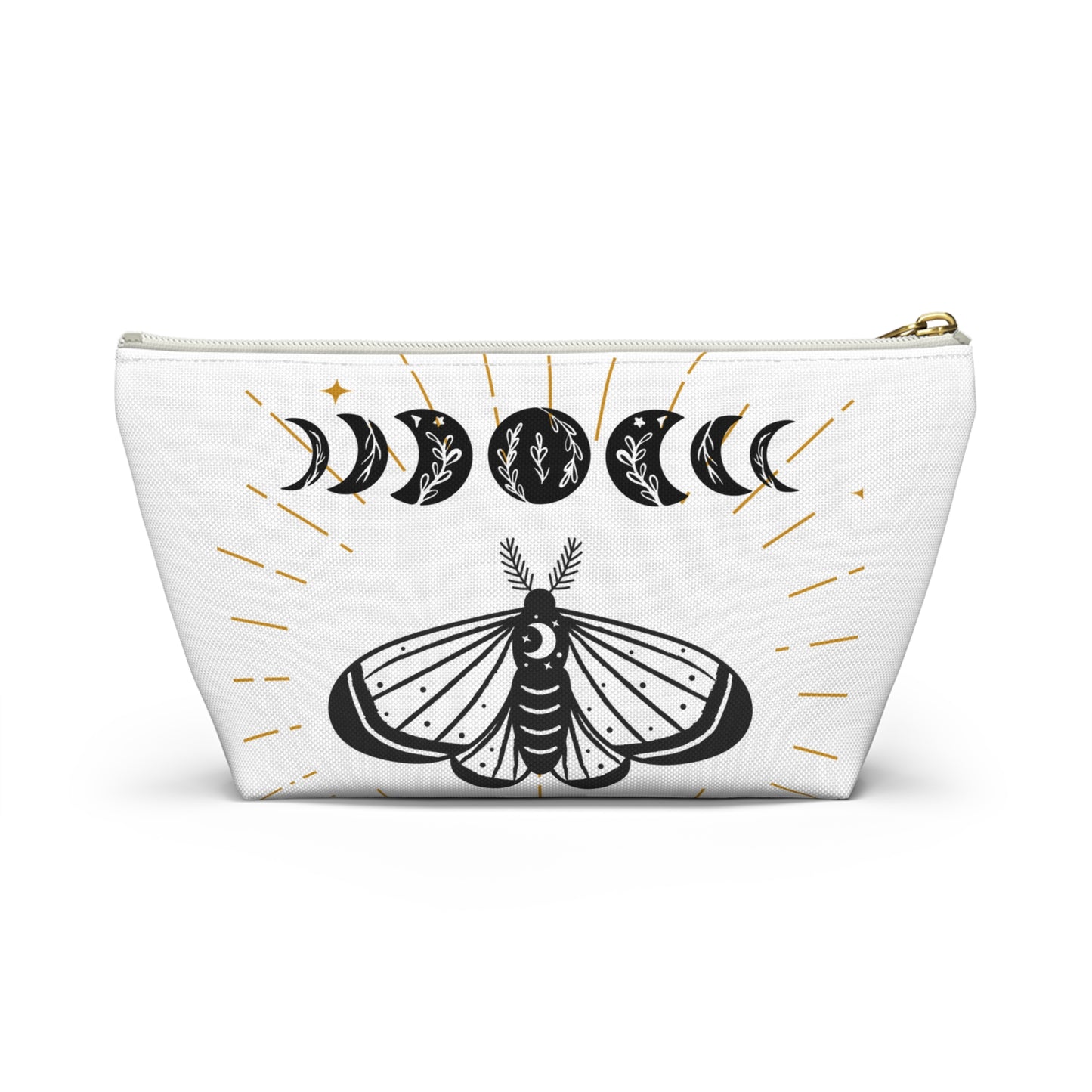 Mystical Moon Phases Pouch, Boho Accessory Bag, Witchy Travel Organizer, Cosmetic Case, Gift for Astrology Lovers