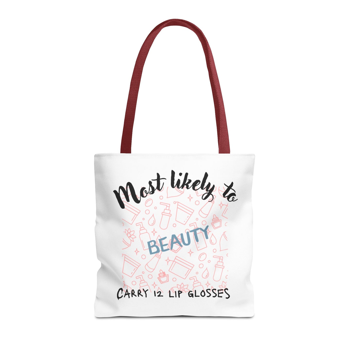 Beauty Lip Gloss Tote Bag - Perfect Gift for Makeup Lovers, Fashion Accessory, Daily Use Tote, Funny Gift, Stylish Organizer