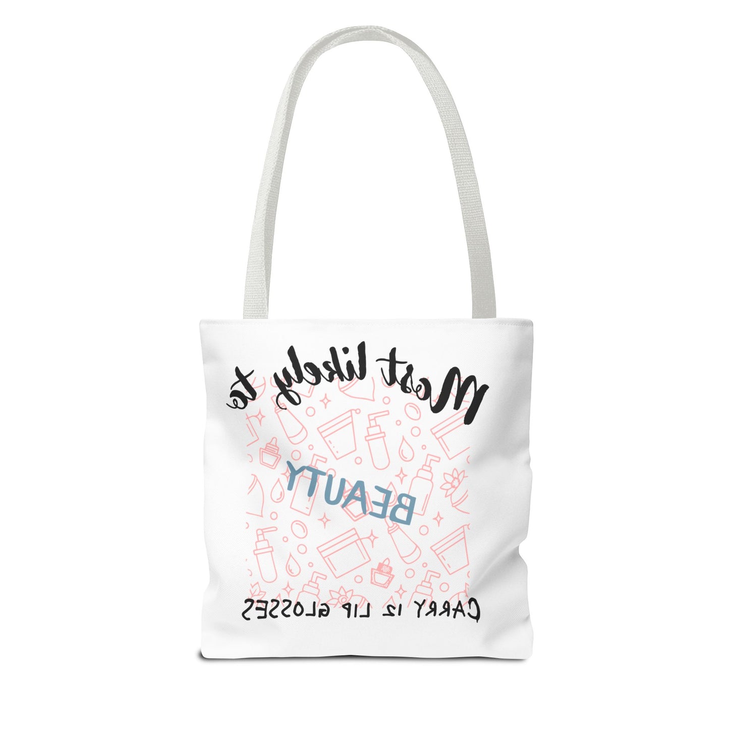 Beauty Lip Gloss Tote Bag - Perfect Gift for Makeup Lovers, Fashion Accessory, Daily Use Tote, Funny Gift, Stylish Organizer