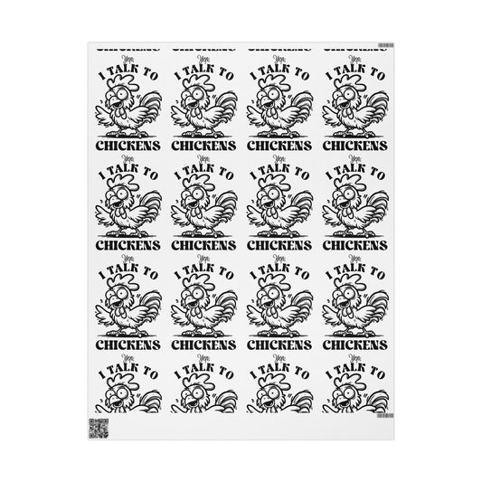 Charming Chicken Wrapping Paper - Whimsical Gift Wrap for Special Occasions, Holidays, Parties, Unique Packaging, Farmhouse Decor
