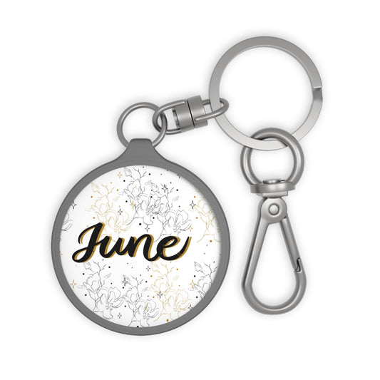 Keyring Tag - Celestial June Birthstone Keychain - June