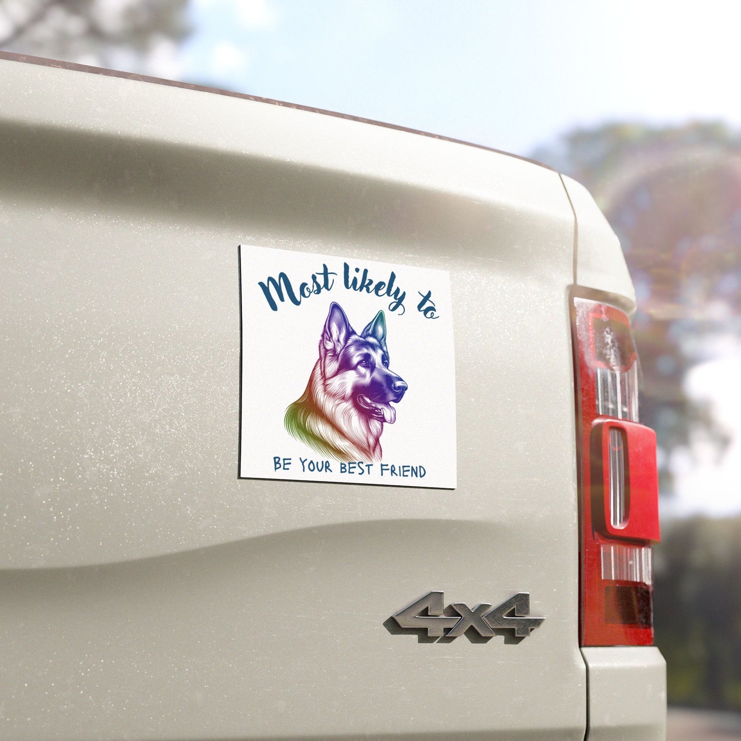 German Shepherd Best Friend Car Magnet, German Shepherd Vehicle Magnet