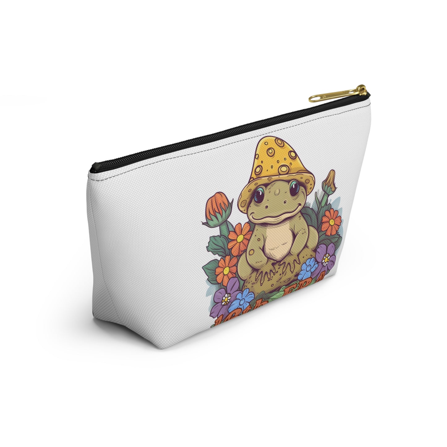 16th Birthday, Sixteenth Birthday, Frog Cosmetic Bag, Cute Frog Accessory Pouch with Floral Design | 16th Era Small Bag for Organizing, Makeup, Travel, Gifts