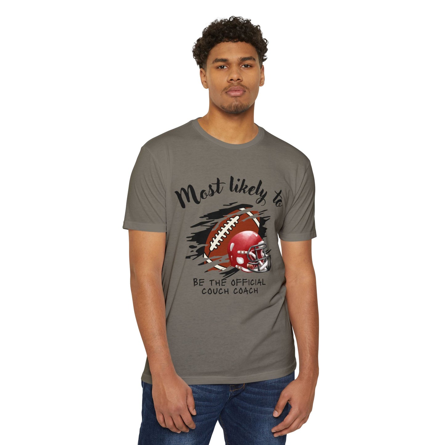 Football Coach T-Shirt, Perfect for Sports Fans, Game Day Gift, Unisex Tee, Couch Coach Shirt, Holiday Apparel, Football, Team shirt, Most likely to