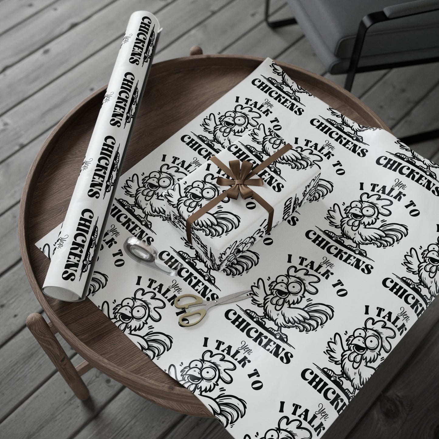 Charming Chicken Wrapping Paper - Whimsical Gift Wrap for Special Occasions, Holidays, Parties, Unique Packaging, Farmhouse Decor