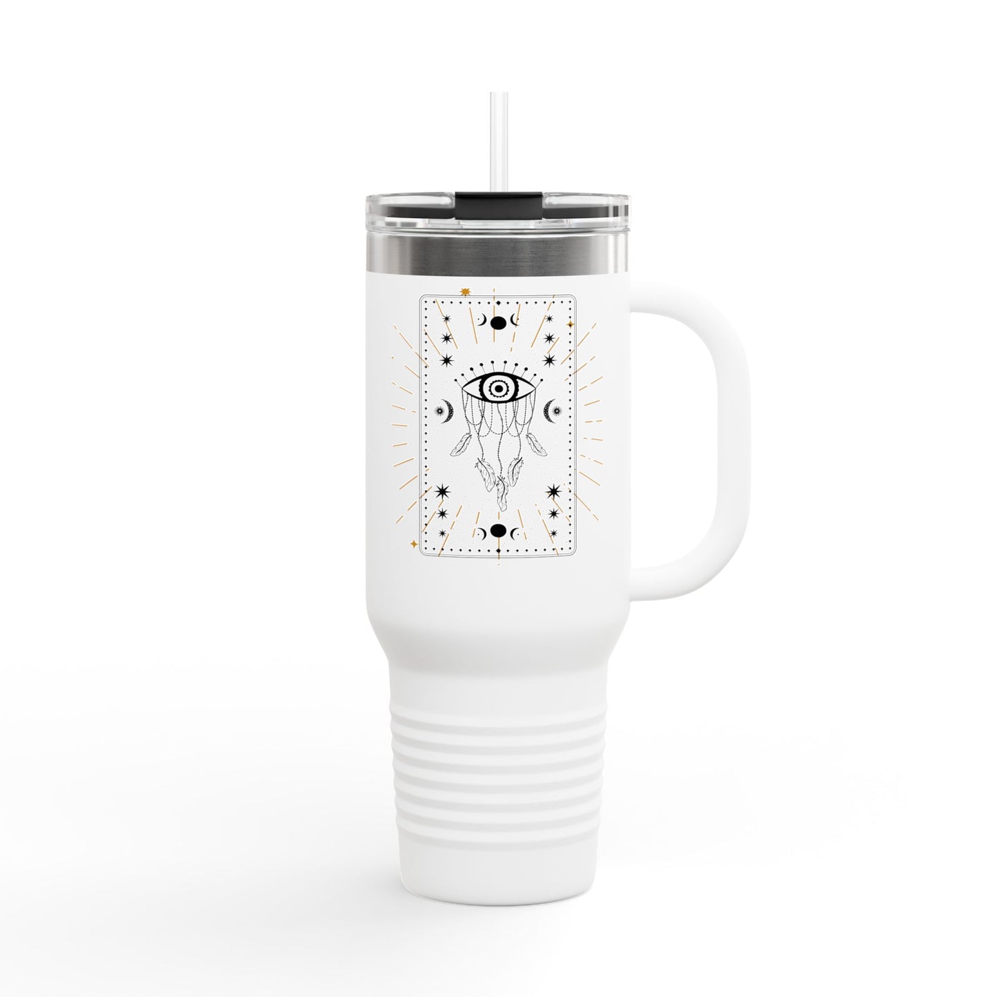 Insulated Travel Mug, 40oz - Eye-Opening Design, Perfect for Coffee Lovers, Gifts for Her, Travel Accessories, Outdoor Adventures