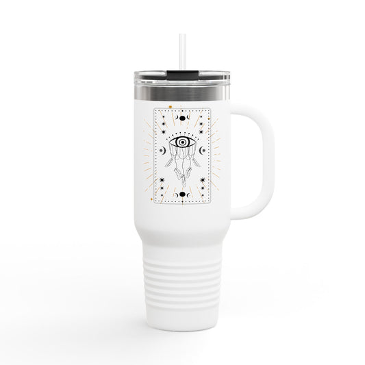 Insulated Travel Mug, 40oz - Eye-Opening Design, Perfect for Coffee Lovers, Gifts for Her, Travel Accessories, Outdoor Adventures